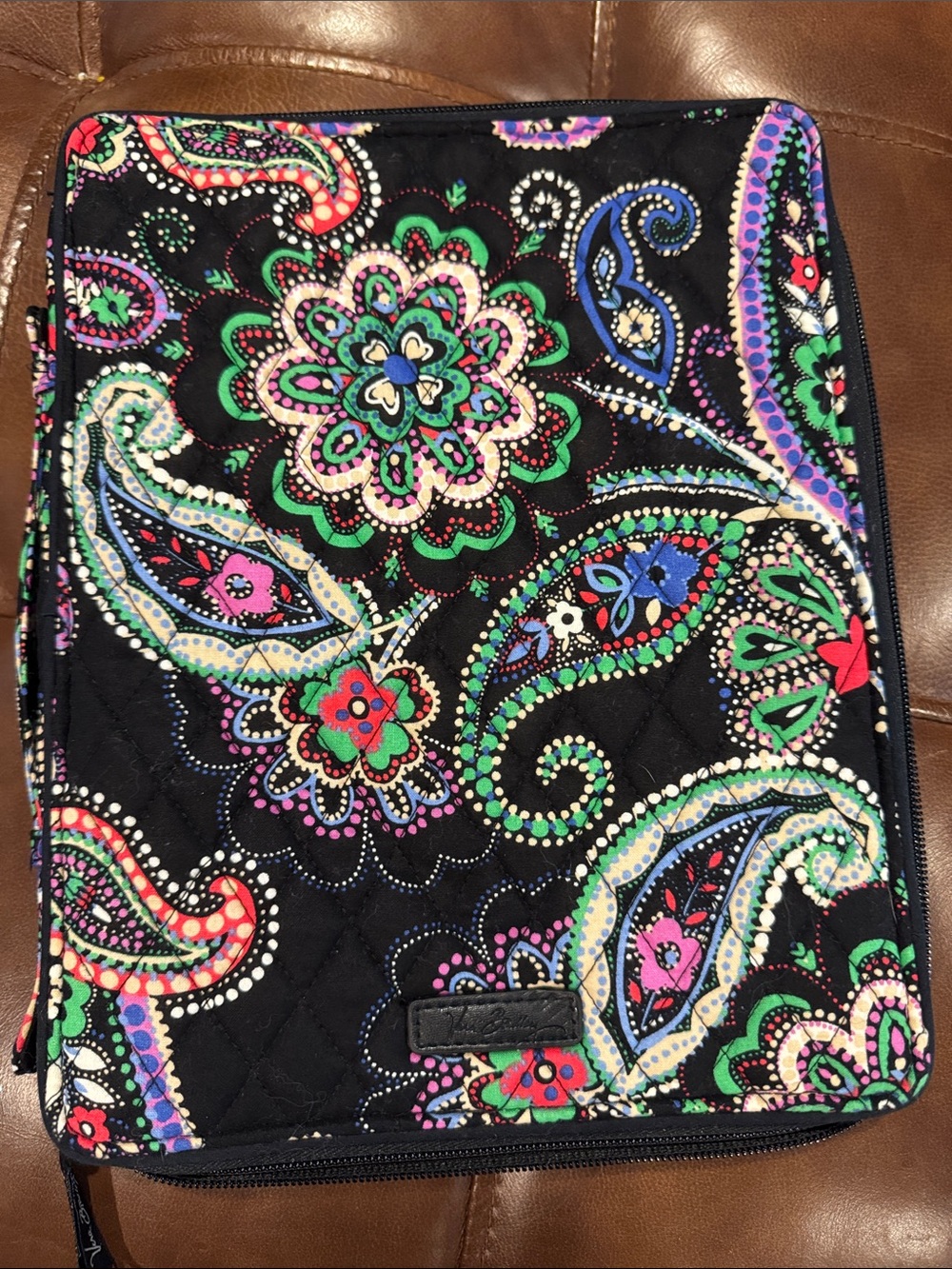 Vera Bradley Zip Around Travel Organizer Folio Tablet Case Paisley Print